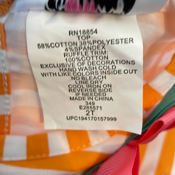 Counting Daisies Dress two piece ruffle dress orange pink floral - Picture 3 of 3